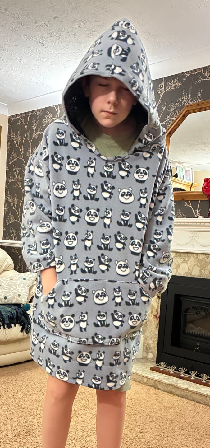 Customer photo review of Grey Panda Anti Pill Polar Fleece Fabric