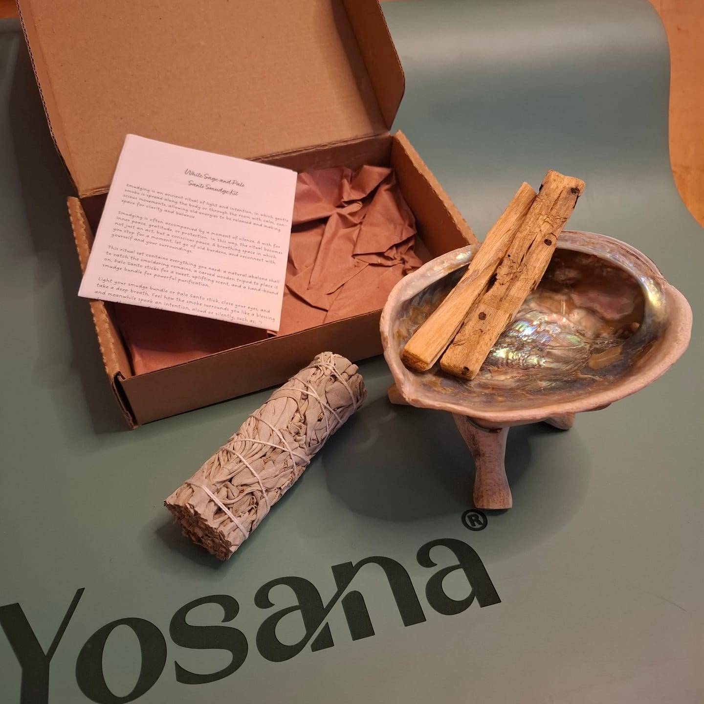 Customer photo review of Räucher Set: Weißer Salbei, Palo Santo Holz & Muschelständer
