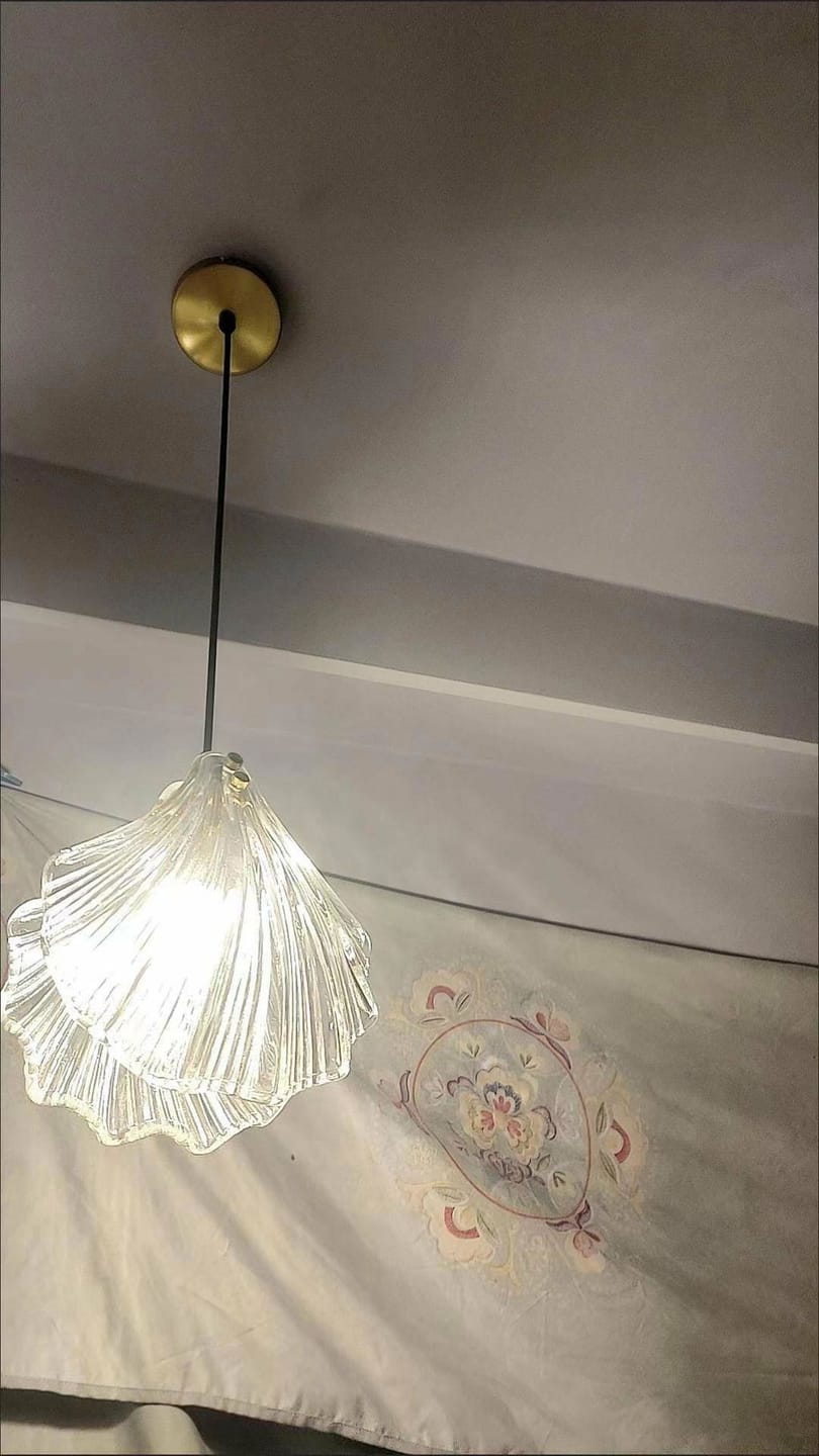 Customer photo review of Glass Pendant Light, Nested Glass Globe, Brass Hardware, Cluster