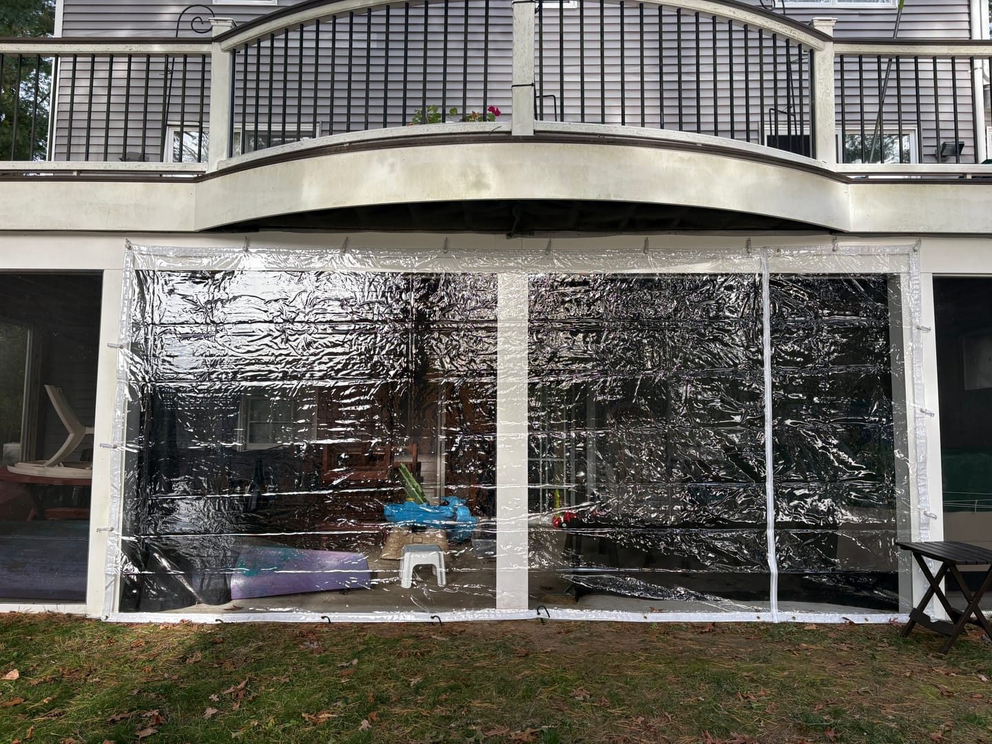 Customer photo review of Custom Clear Vinyl Tarp
