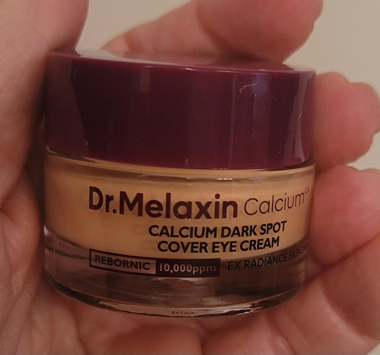Customer photo review of Calcium Dark Spot Eye Cream