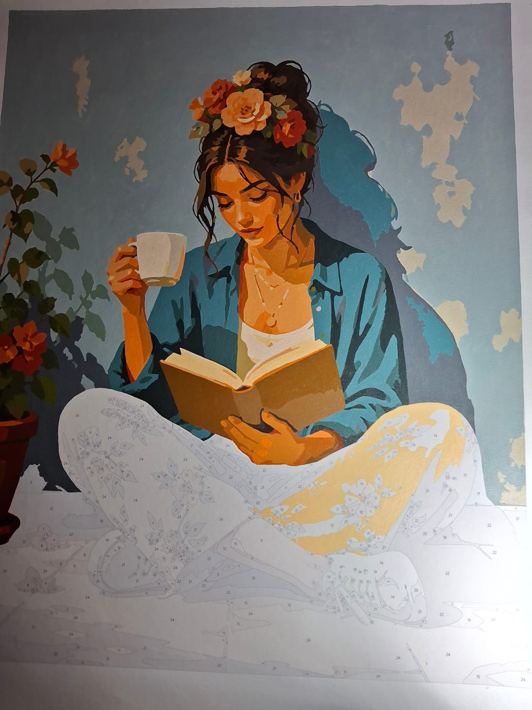 Customer photo review of Floral Escape | Paint by Number