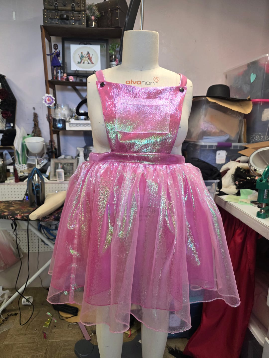 Customer photo review of Hot Pink Iridescent Crushed Organza