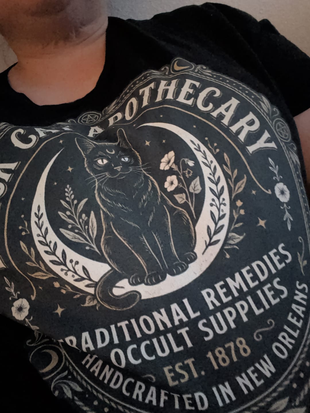 Customer photo review of Black Cat Apothecary Tee