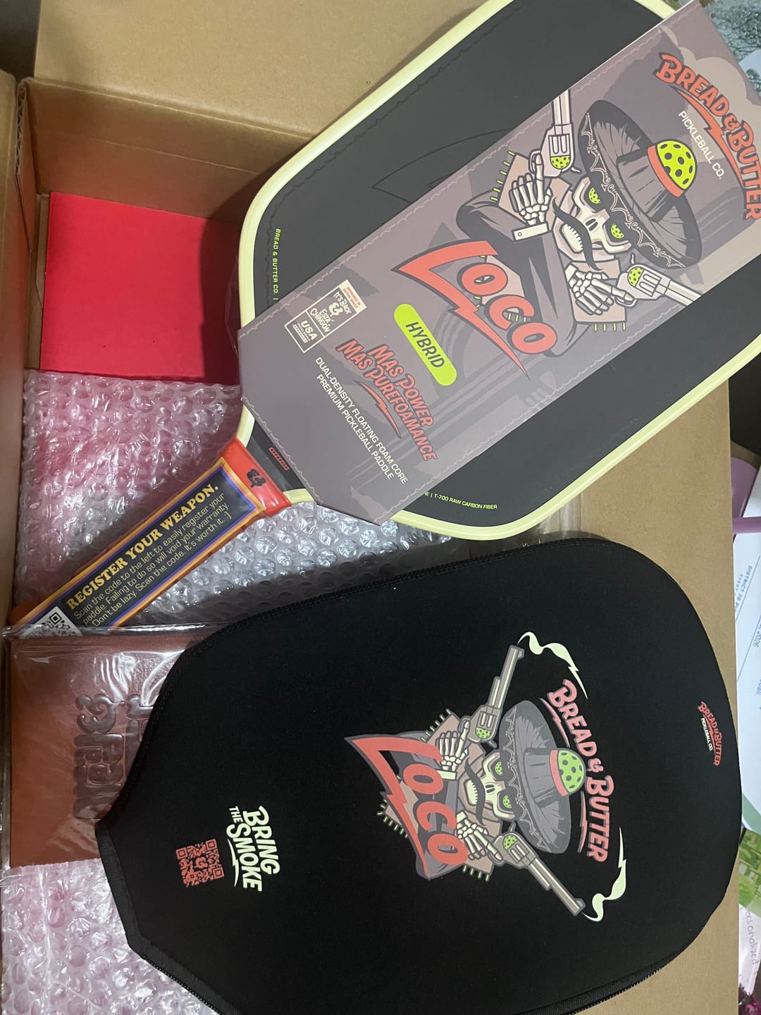 Customer photo review of The Loco 16mm Pickleball Paddle Hybrid