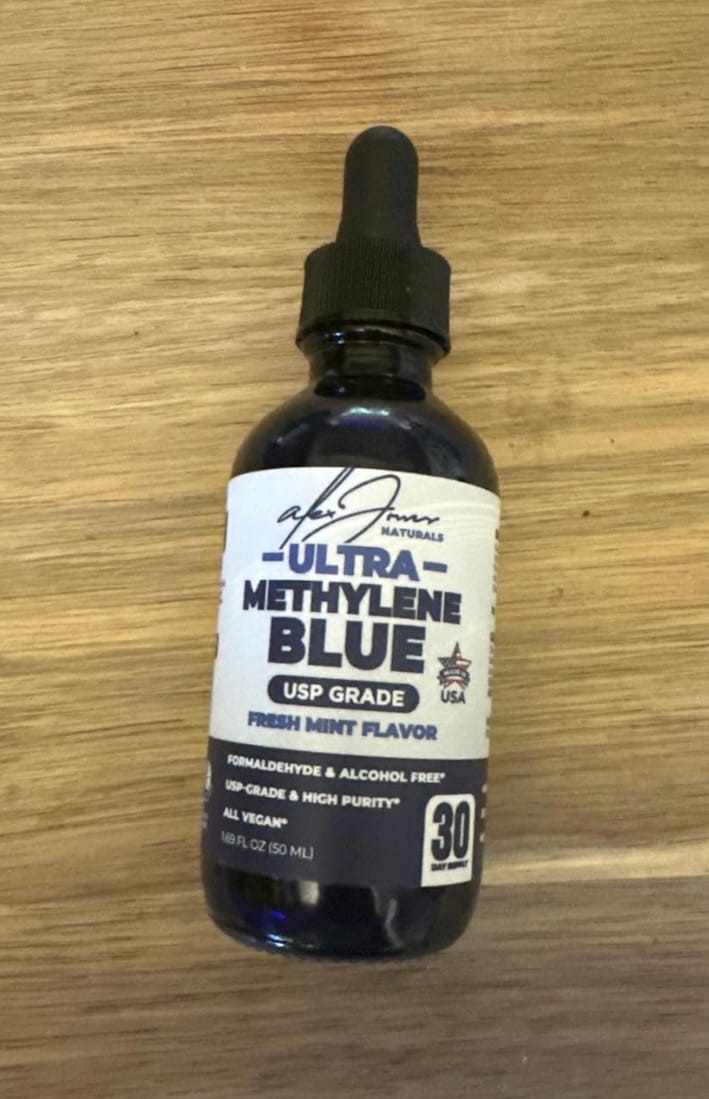 Customer photo review of Ultra Methylene Blue - Fresh Mint Flavor (50mL) (30 Servings)