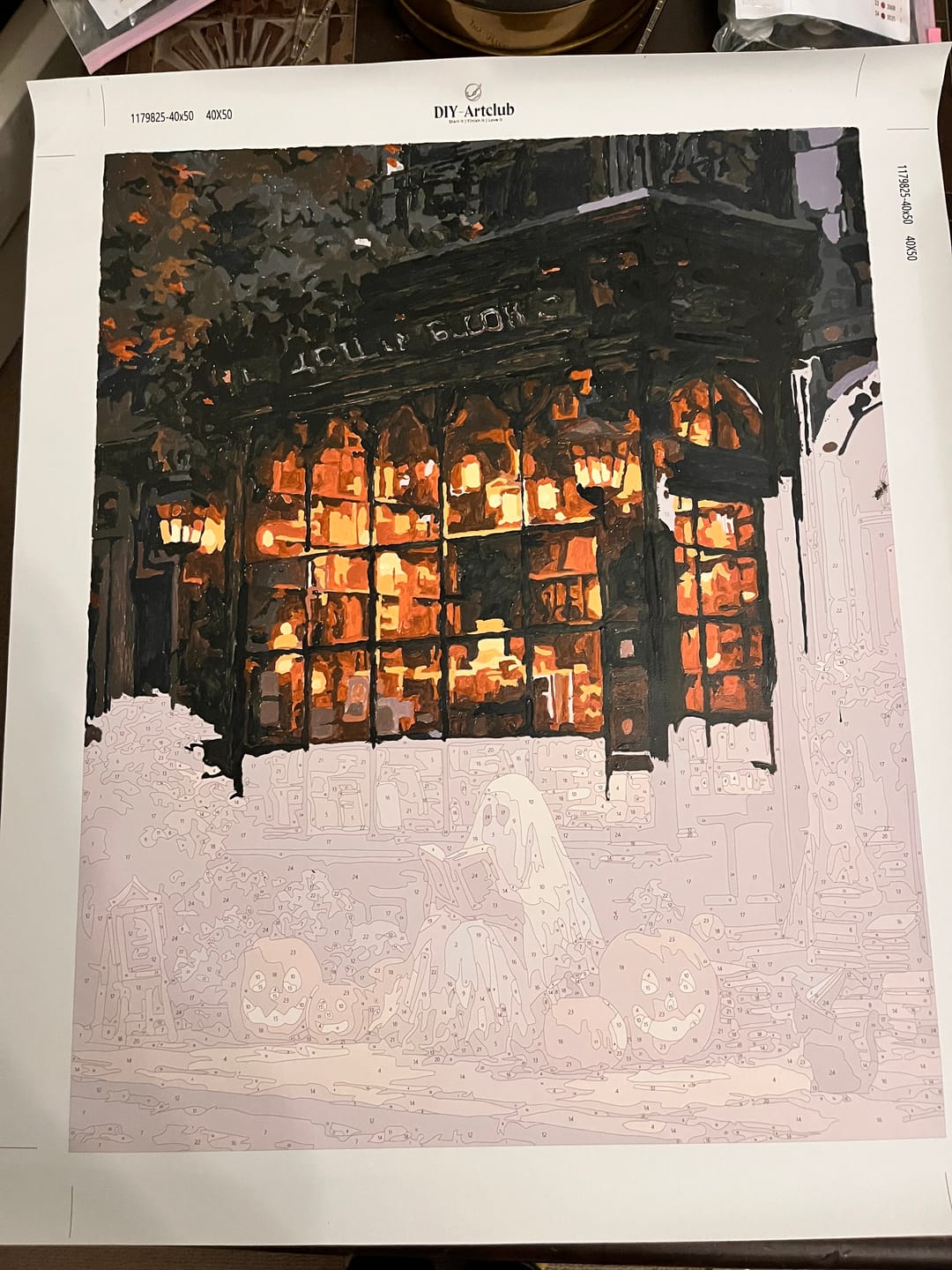 Customer photo review of Cozy Ghost Stories | Paint by Number
