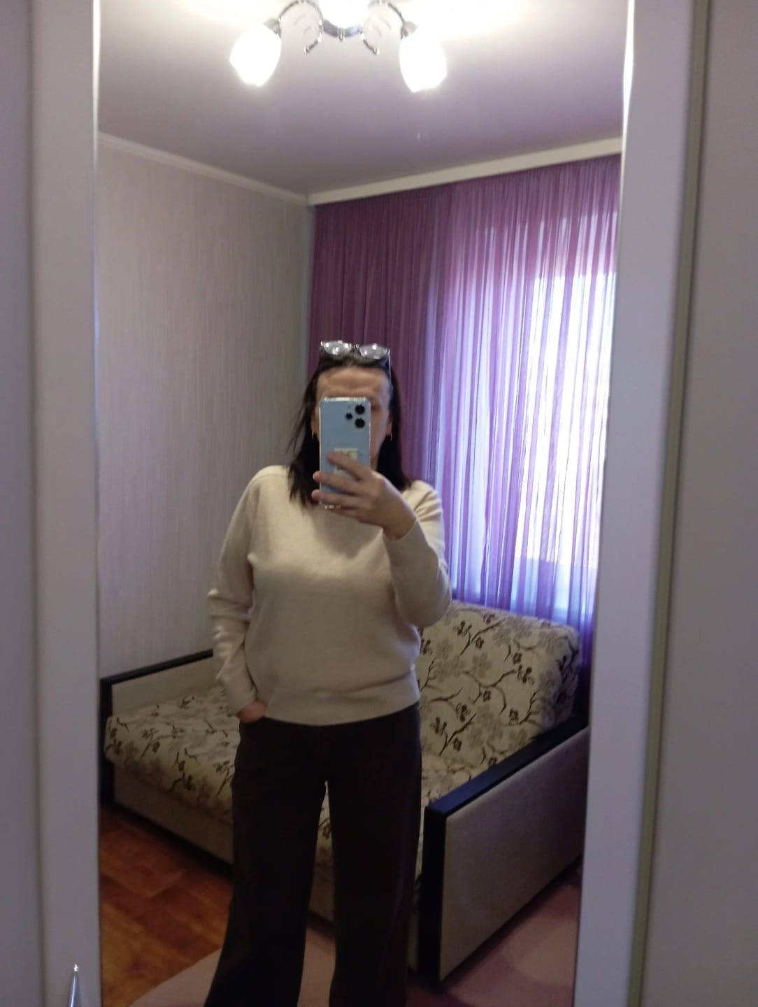 Customer photo review of Pure Wool Crew-Neck Sweater