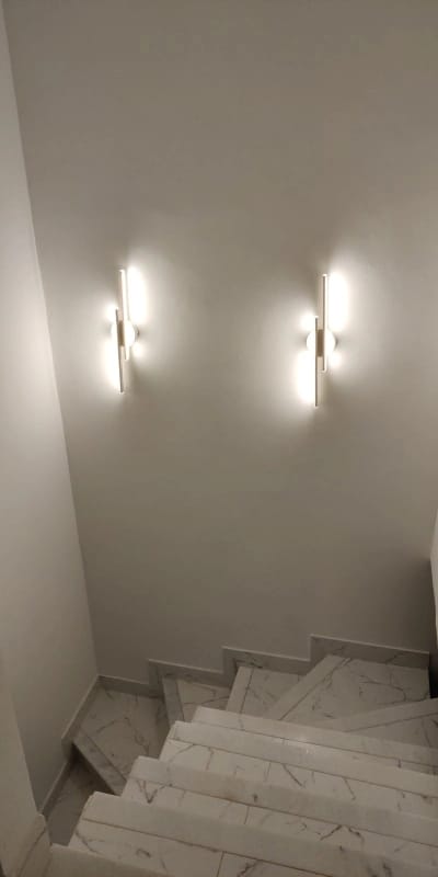 Customer photo review of Slim Wall Light, 55 cm Acrylic Shade, Integrated LED, Wall Sconce