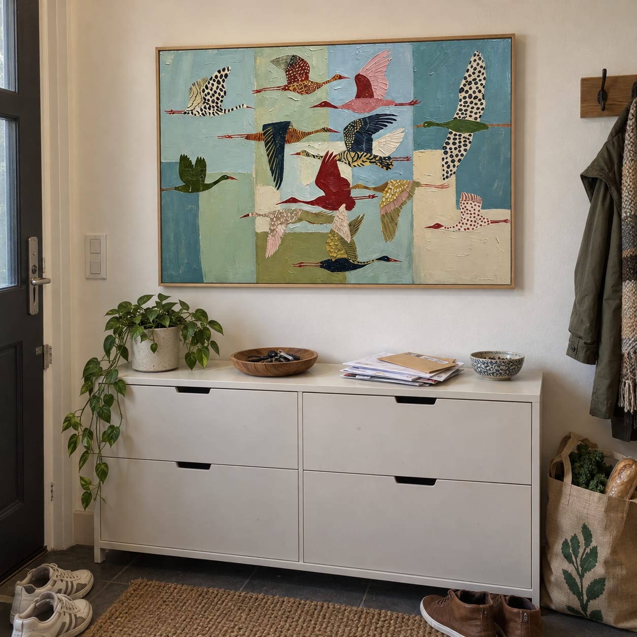 Customer photo review of Flying Birds Wall Art | Migration Mosaic