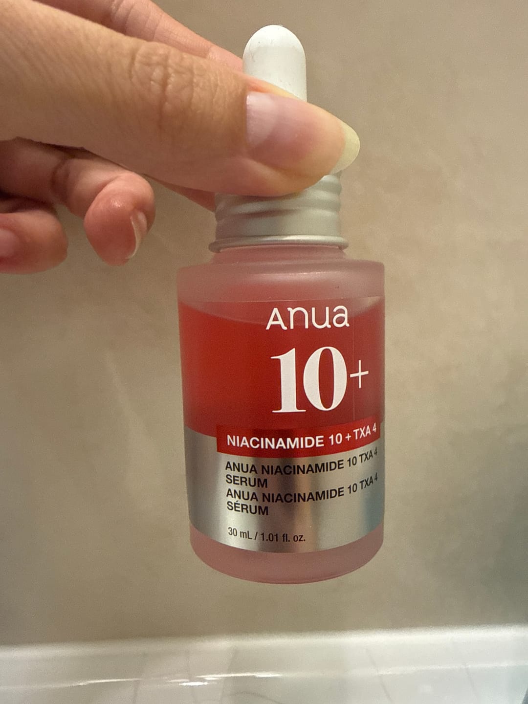 Customer photo review of Balinošs serums ar traneksāmskābi Anua Niacinamide 10% + TXA 4% Serum