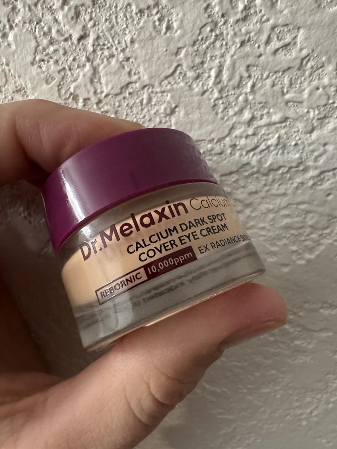 Customer photo review of Calcium Dark Spot Eye Cream