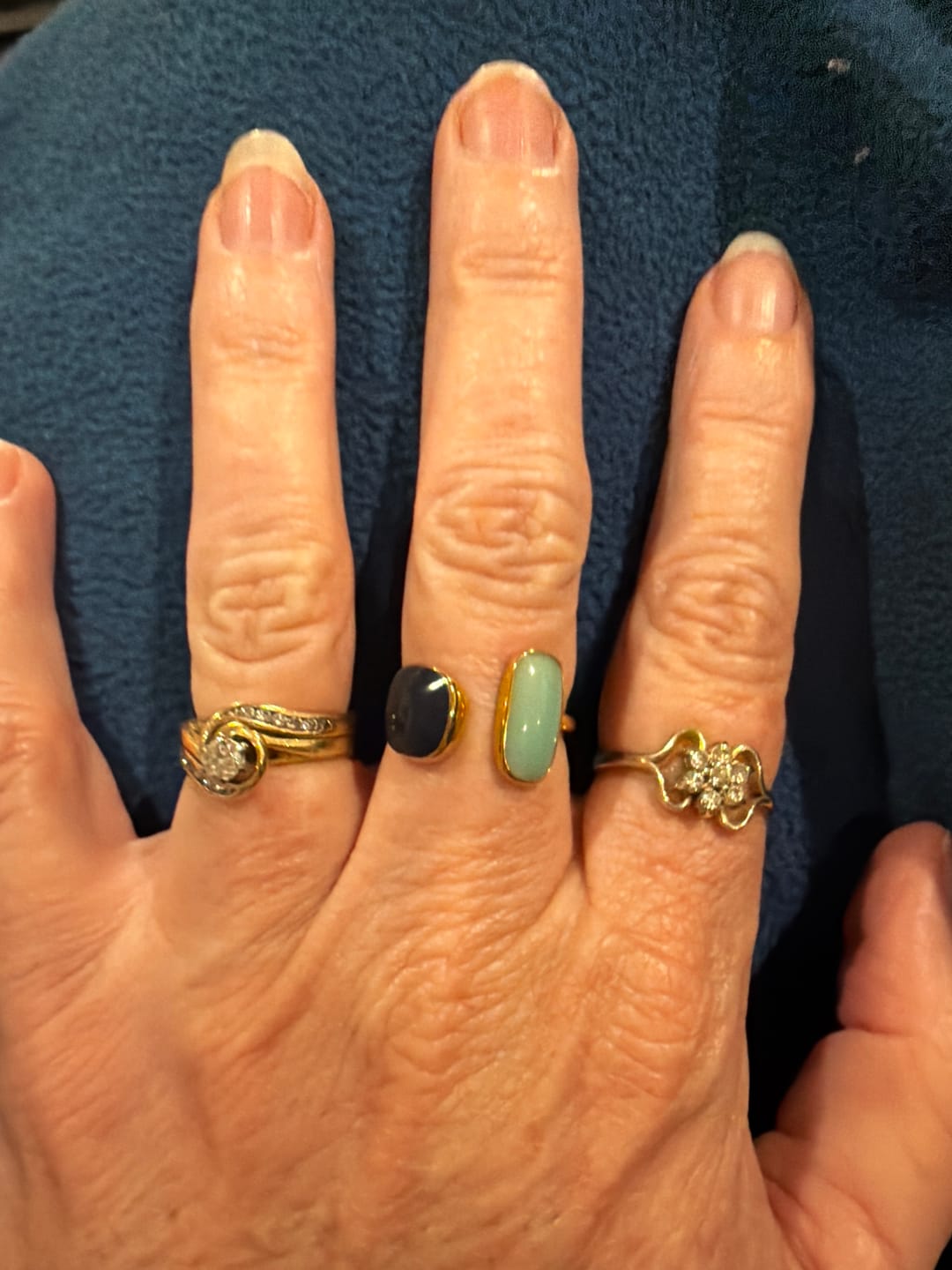 Customer photo review of Aquamarine Wrap Ring