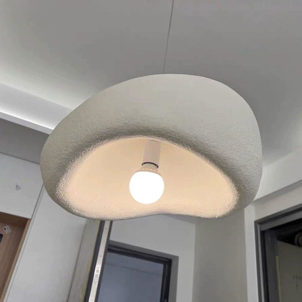 Customer photo review of Pendant Light, Nubia Cloud Sphere, Polystyrene Shade, E26 LED