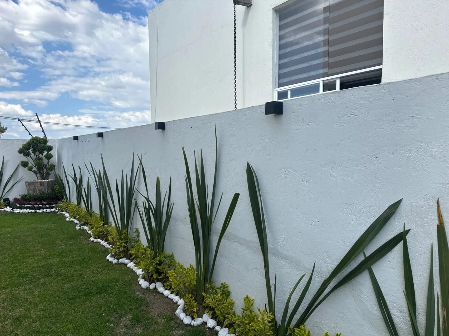 Customer photo review of Outdoor Wall Light, Solar Powered, IP65, Black, Wall Sconce