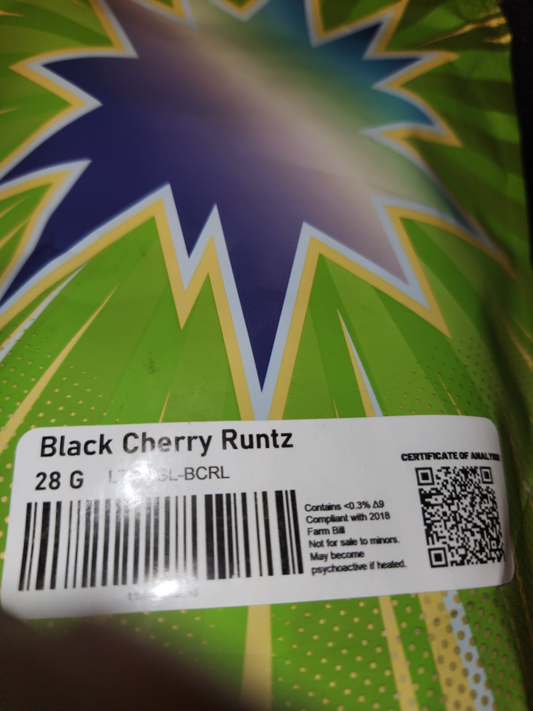 Customer photo review of LITTLES BRAND - Black Cherry Runtz - 28 Grams Littles - Indica