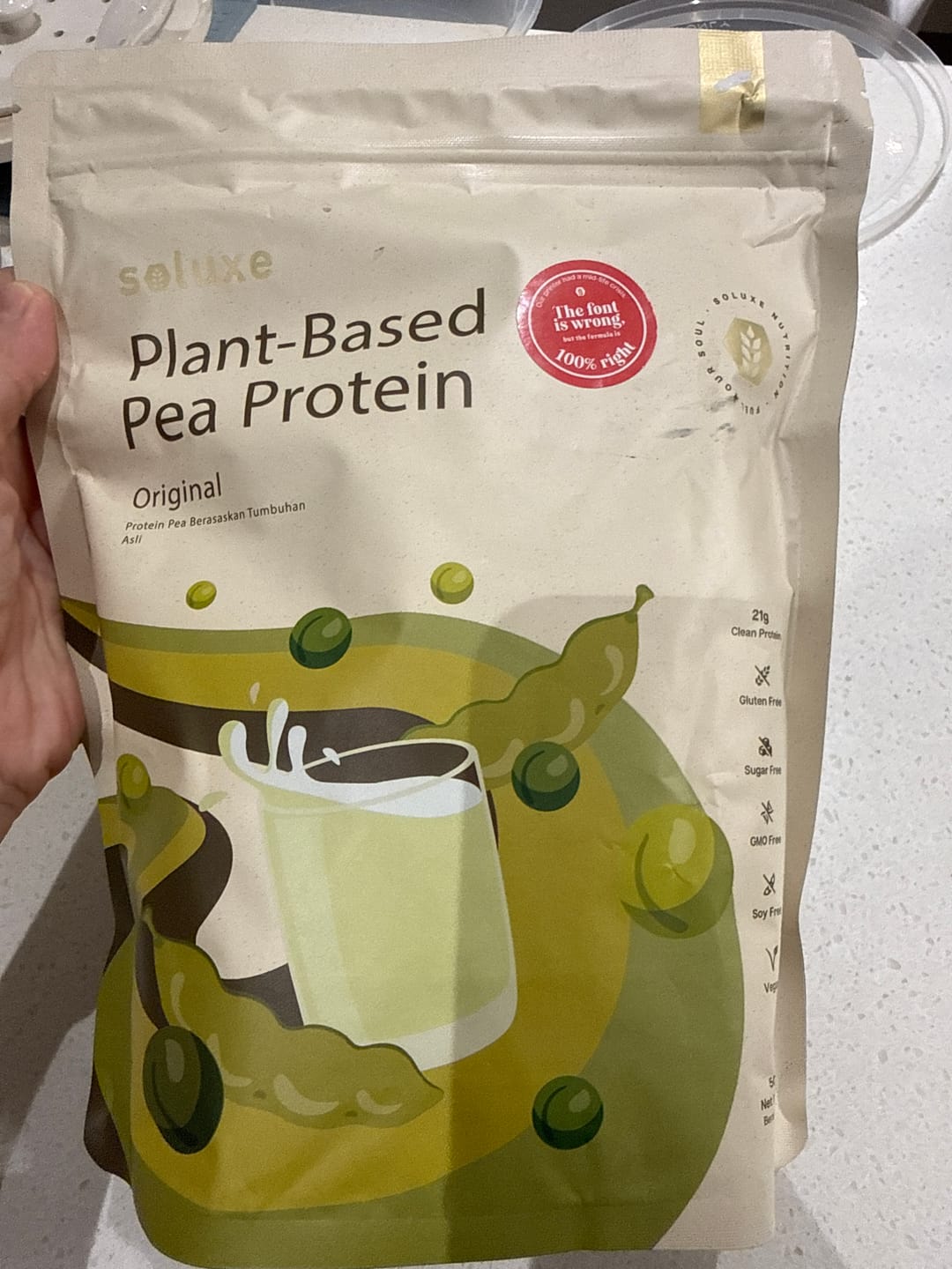 Customer photo review of Original Pea Protein Isolate - Unflavoured