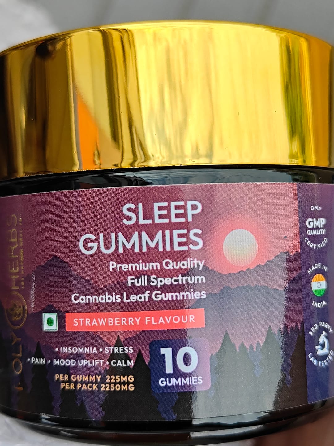 Customer photo review of PolyHerbs SLEEP Strong Natural Phytoactives CBD THC Gummies 225mg Per Gummy