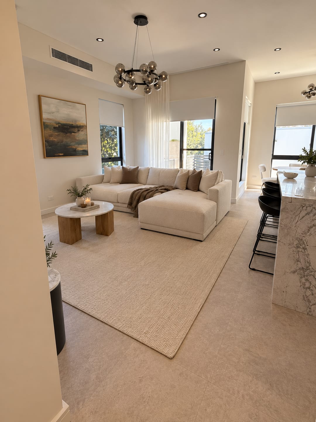 Customer photo review of Astro Ivory Wool Rug
