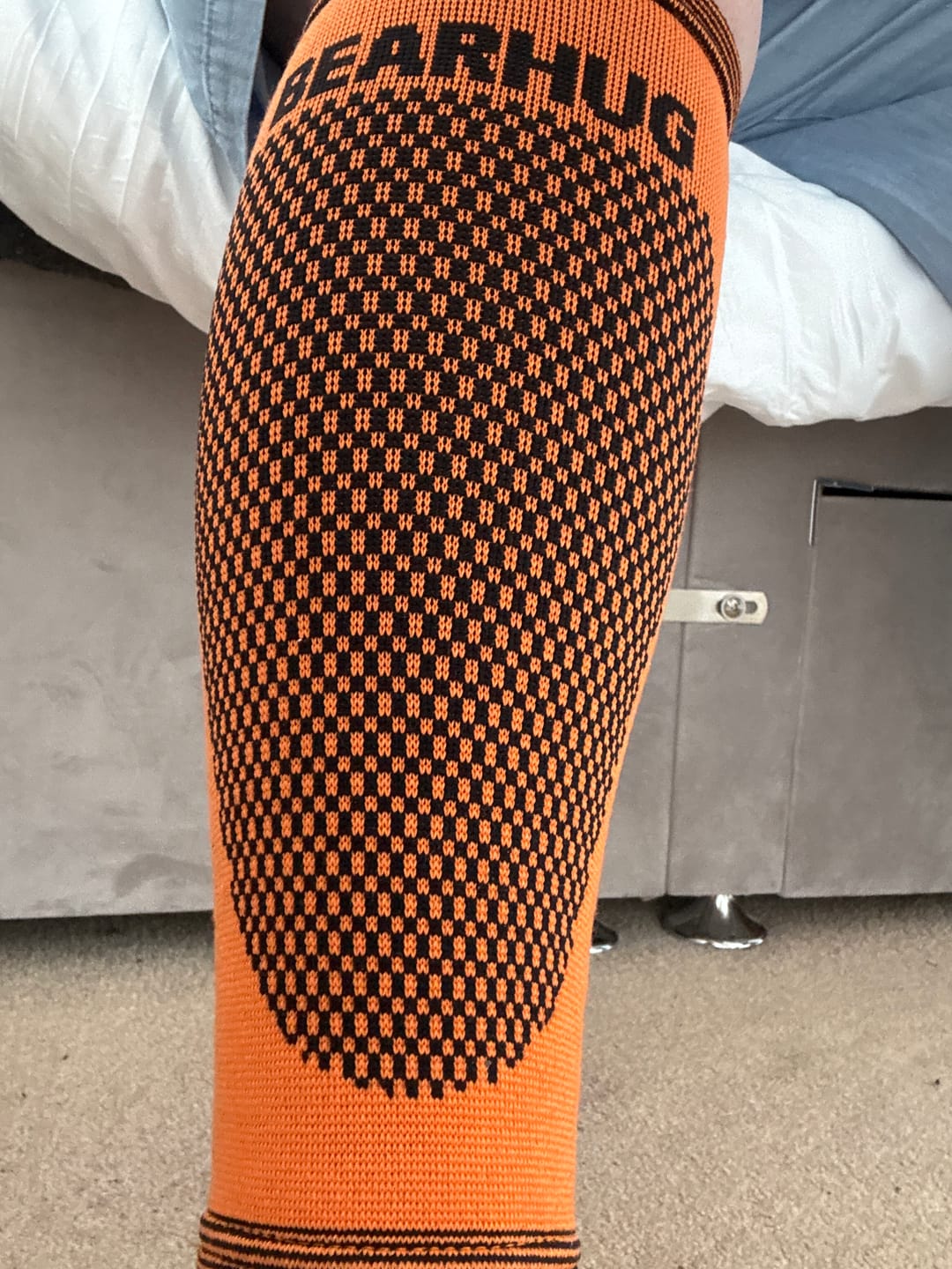 Customer photo review of Calf Compression Support Sleeve For Shin Splint Pain Relief