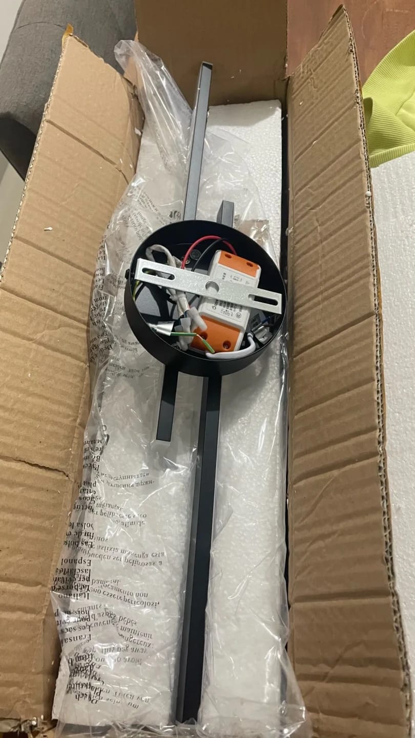 Customer photo review of Slim Wall Light, 55 cm Acrylic Shade, Integrated LED, Wall Sconce