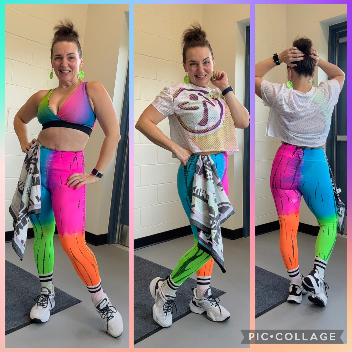 Customer photo review of Electric Feel Mesh Boxy Crop Top