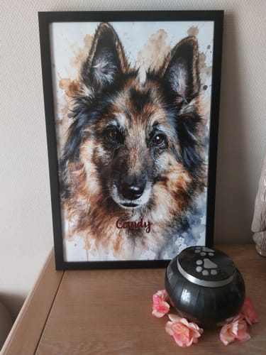 Customer photo review of Realistisch Aquarelportret - Gepersonaliseerde Poster
