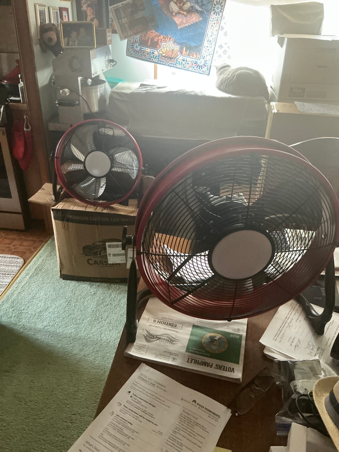 Customer photo review of 16" Battery Power Floor Fan Compatible with Milwaukee Battery