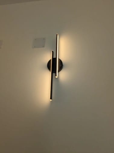 Customer photo review of Slim Wall Light, 55 cm Acrylic Shade, Integrated LED, Wall Sconce