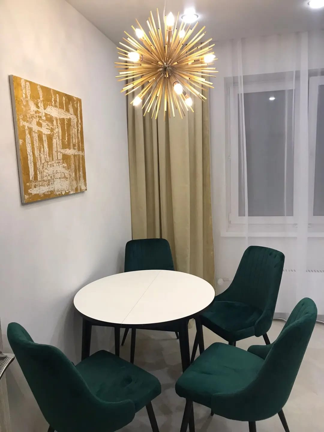 Customer photo review of Gold Spike Chandelier, Iron Frame, 9–12 Lights, 50–72 cm