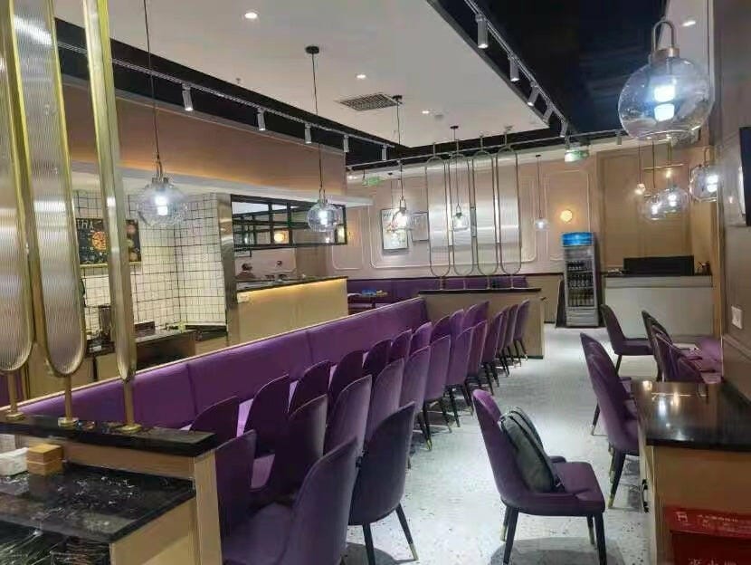 Customer photo review of Ribbed Glass Pendant Lamp, Mouth-Blown, Adjustable Cable