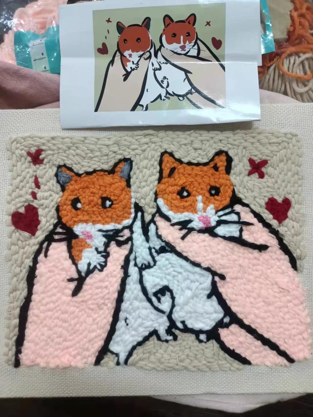 Customer photo review of Custom Punch Needle Kit - Turn Your Photo into a Handmade Keepsake