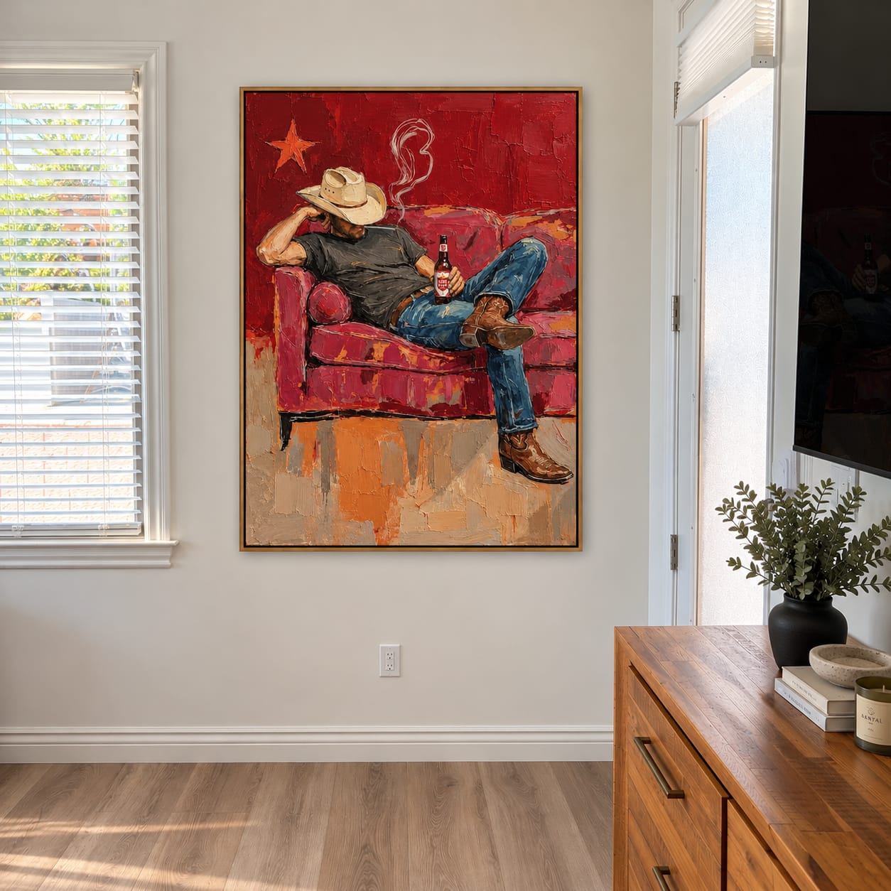 Customer photo review of Cowboy Siesta Wall Art