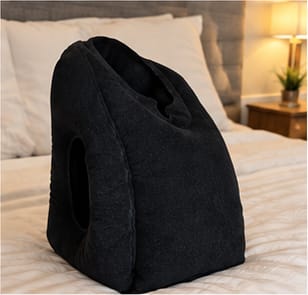 Customer photo review of HushBound Travel Pillow – Real Sleep Sitting Up, Inflates in Seconds