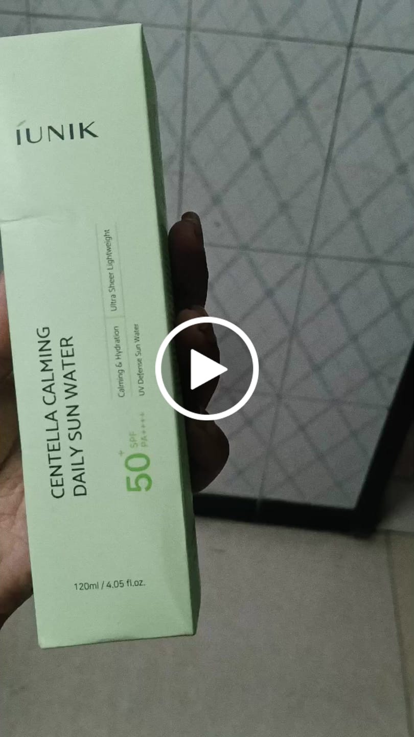 Customer video review of IUNIK  Centella Calming Daily Sun Water 120 ml
