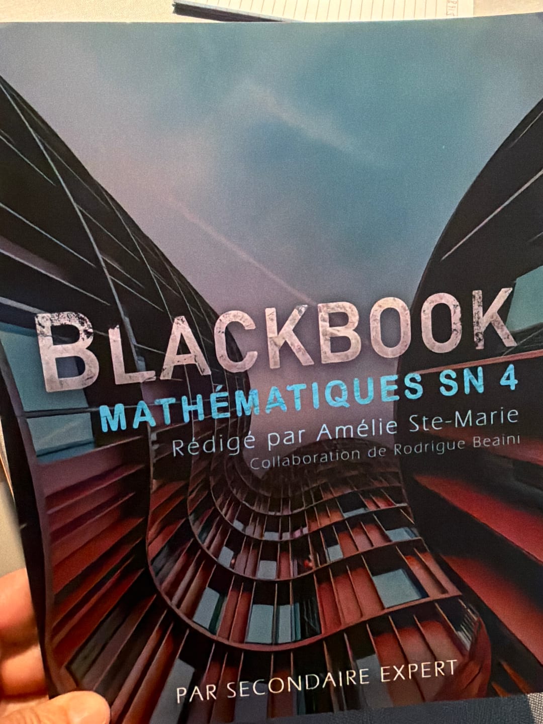 Customer photo review of Livret "Black Book" Mathématiques SN 4 (Secondaire)