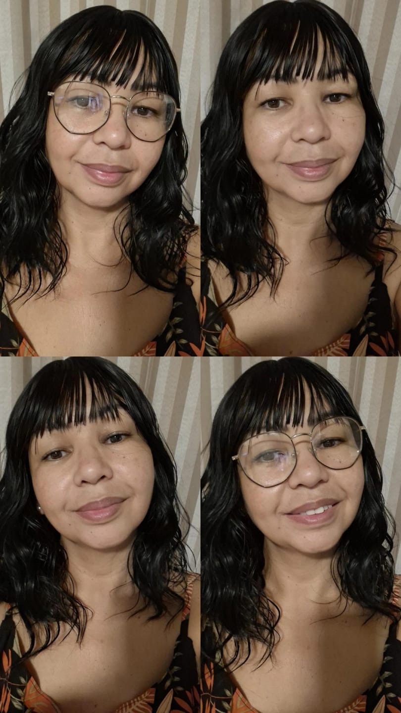 Customer photo review of Wig Fibra Premium - Bruna - Castanho Escuro 2