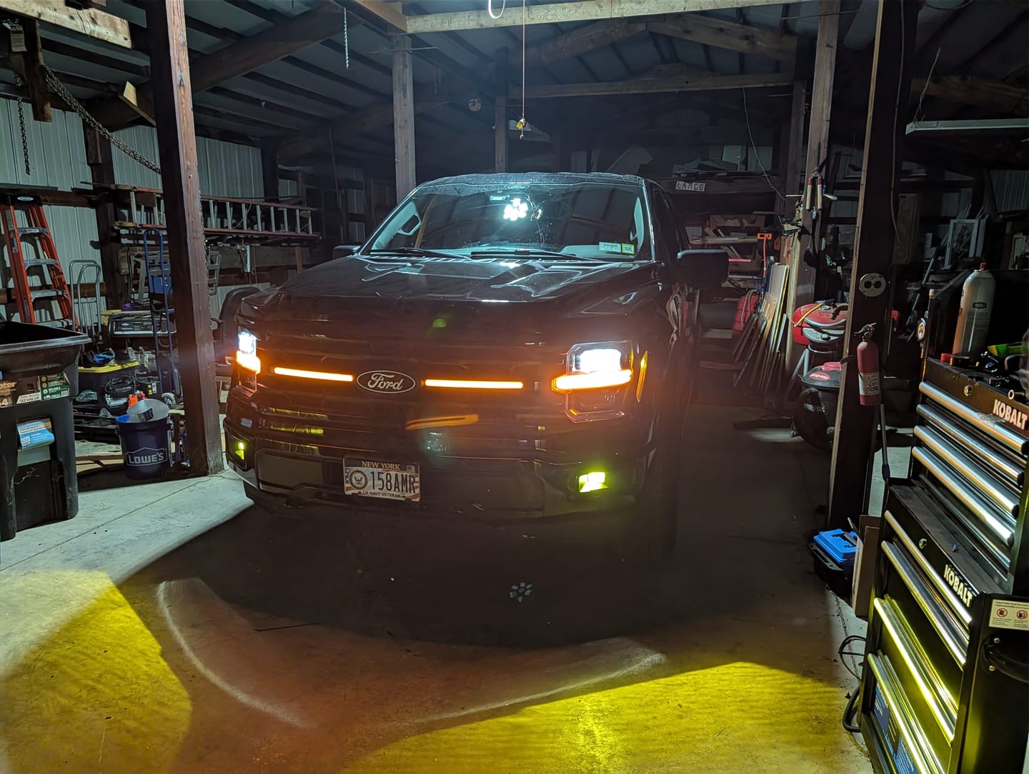 Customer photo review of Smoked LED Grille Amber Lights w/ Sequential Turn Signal For 2024+ Ford F-150 XLT (ETA Mid November)