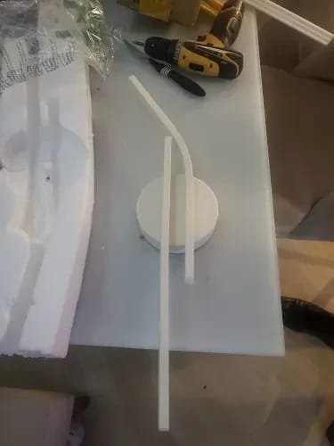 Customer photo review of Slim Wall Light, 55 cm Acrylic Shade, Integrated LED, Wall Sconce