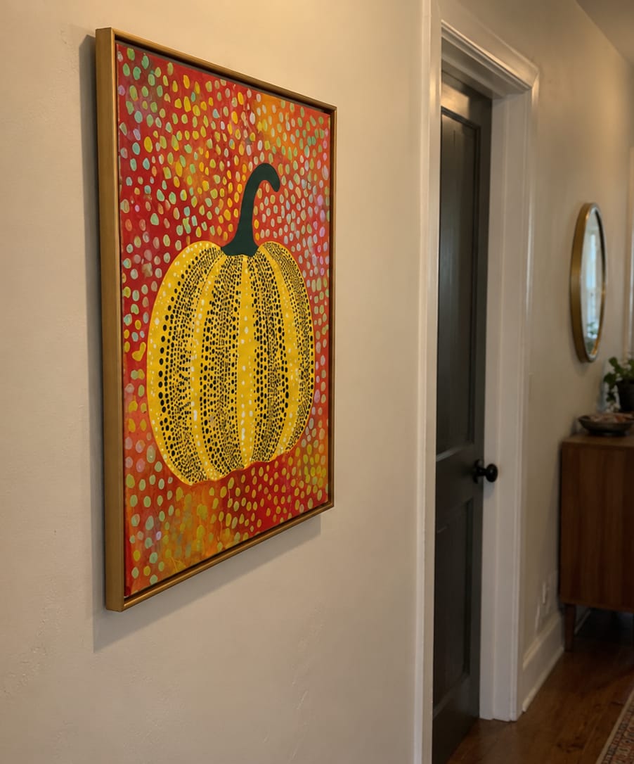 Customer photo review of Dotted Harvest-Colorful Pumpkin Painting