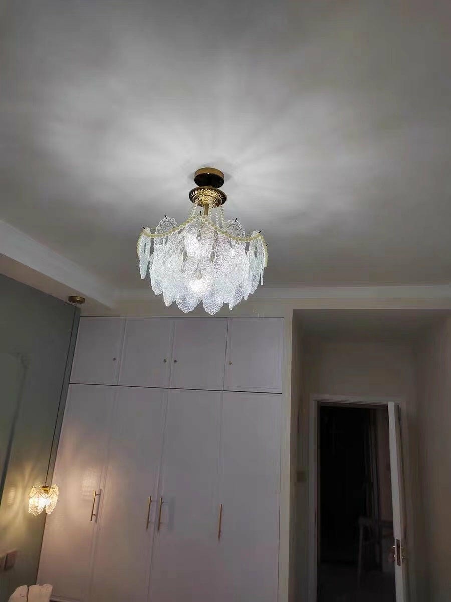 Customer photo review of Glass Pearl Pendant Light, Gold Frame, 50 to 80 cm