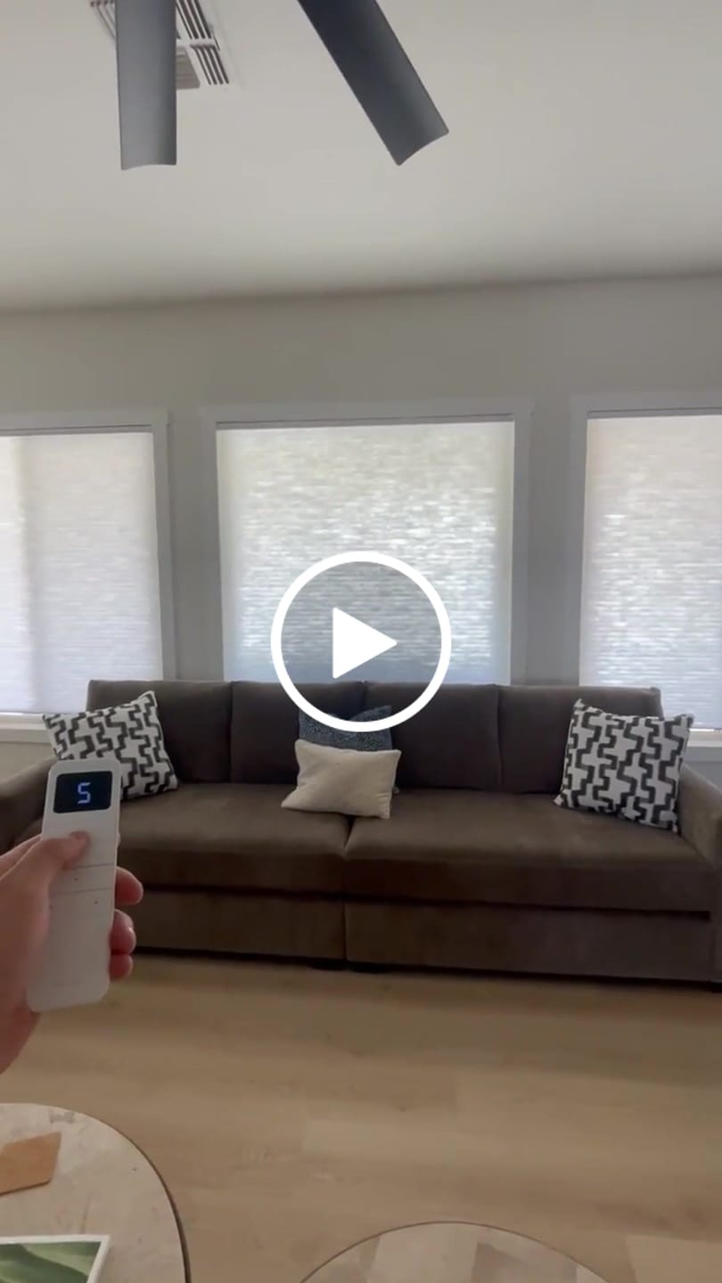 Customer video review of Light Filtering Cellular Shades