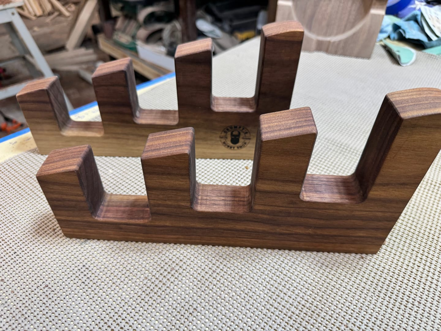 Customer photo review of 12x6.5 Cutting Board Stand Acrylic Router Template - Style 2