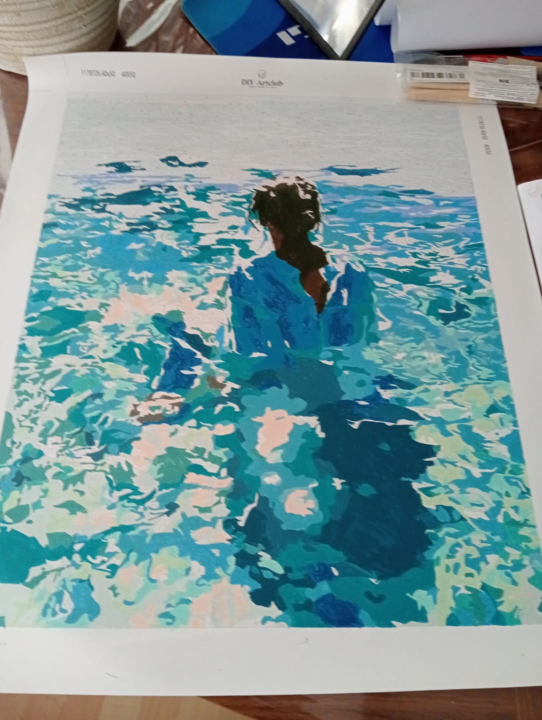 Customer photo review of Saltwater Serenity | Paint by Number