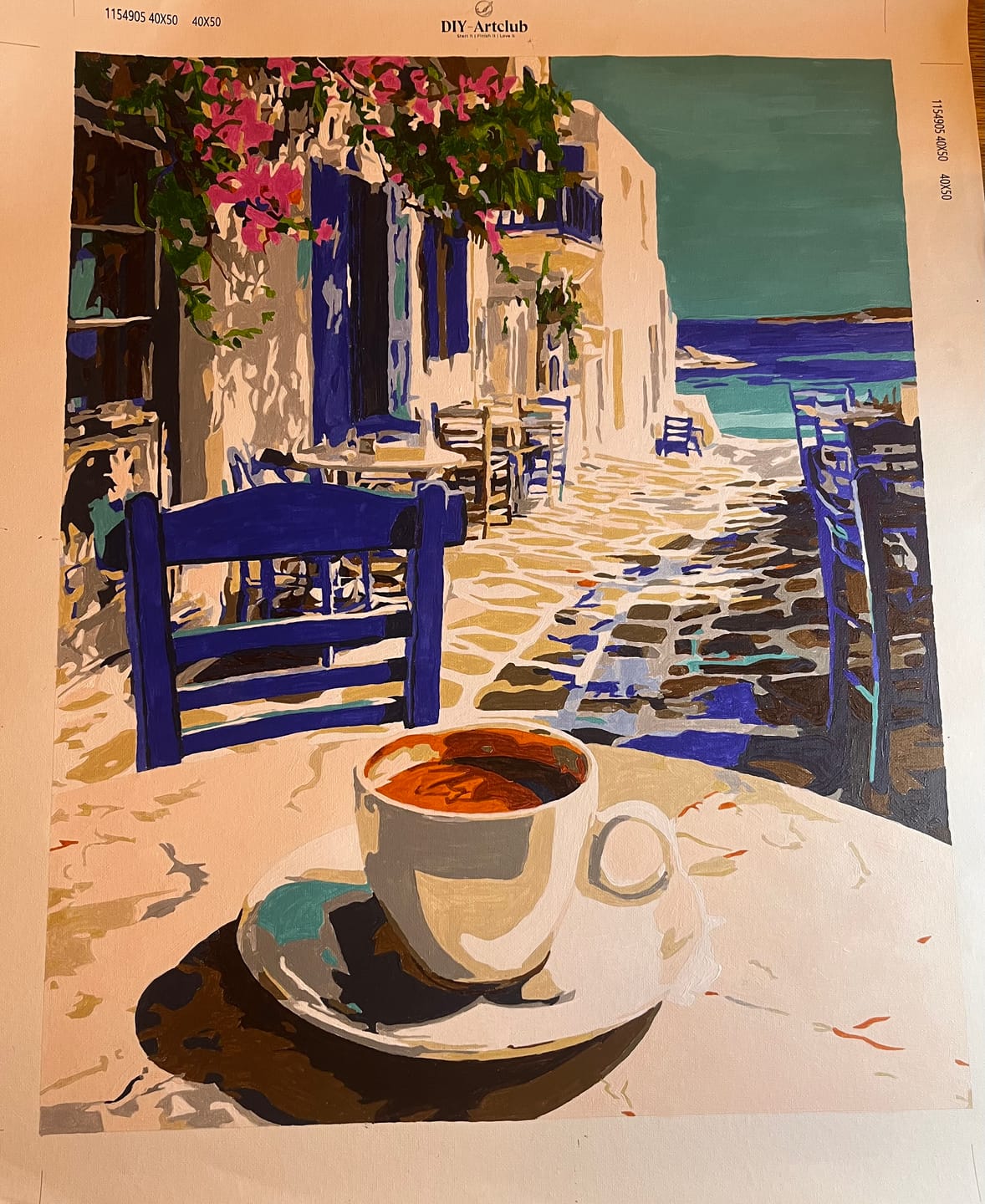 Customer photo review of Greek Coffee | Paint by Number