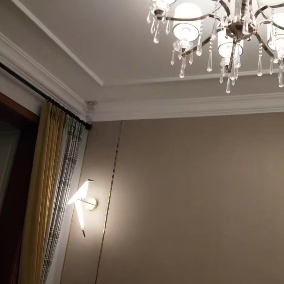 Customer photo review of Wall Light, Gold Bird Shaped Body, Wall Sconce, Integrated LED