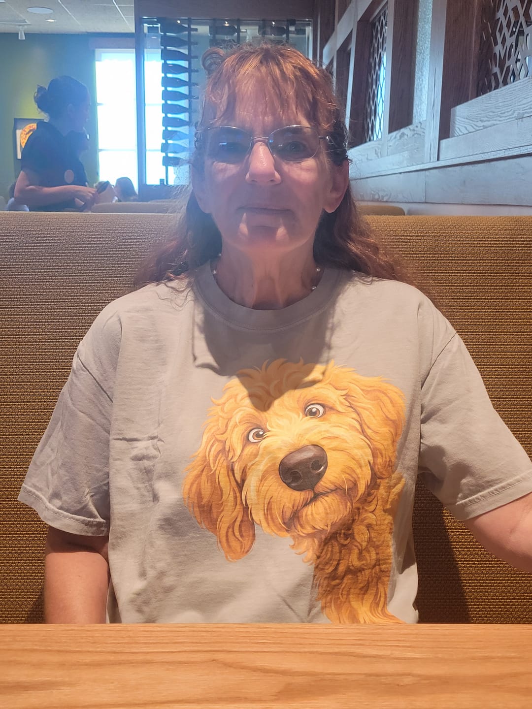 Customer photo review of Golden Goldendoodle Daisy Signature T-Shirt