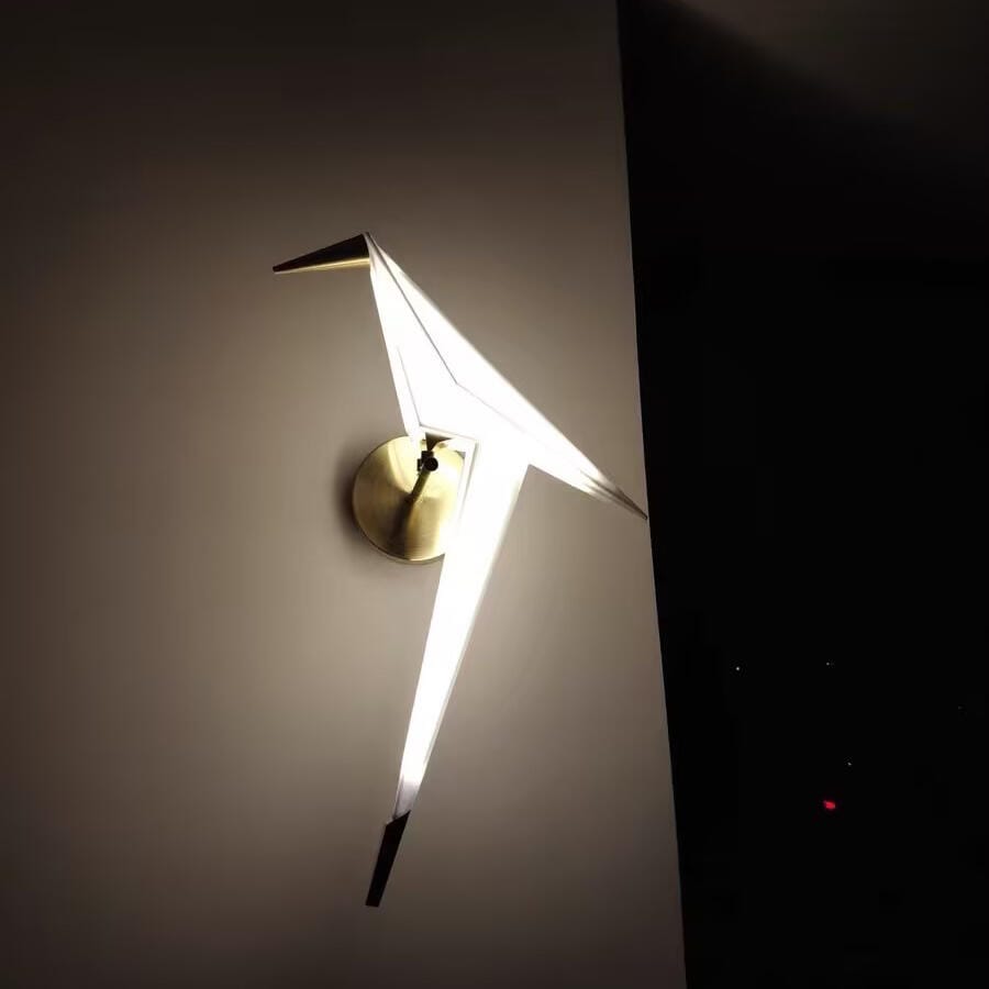 Customer photo review of Wall Light, Gold Bird Shaped Body, Wall Sconce, Integrated LED