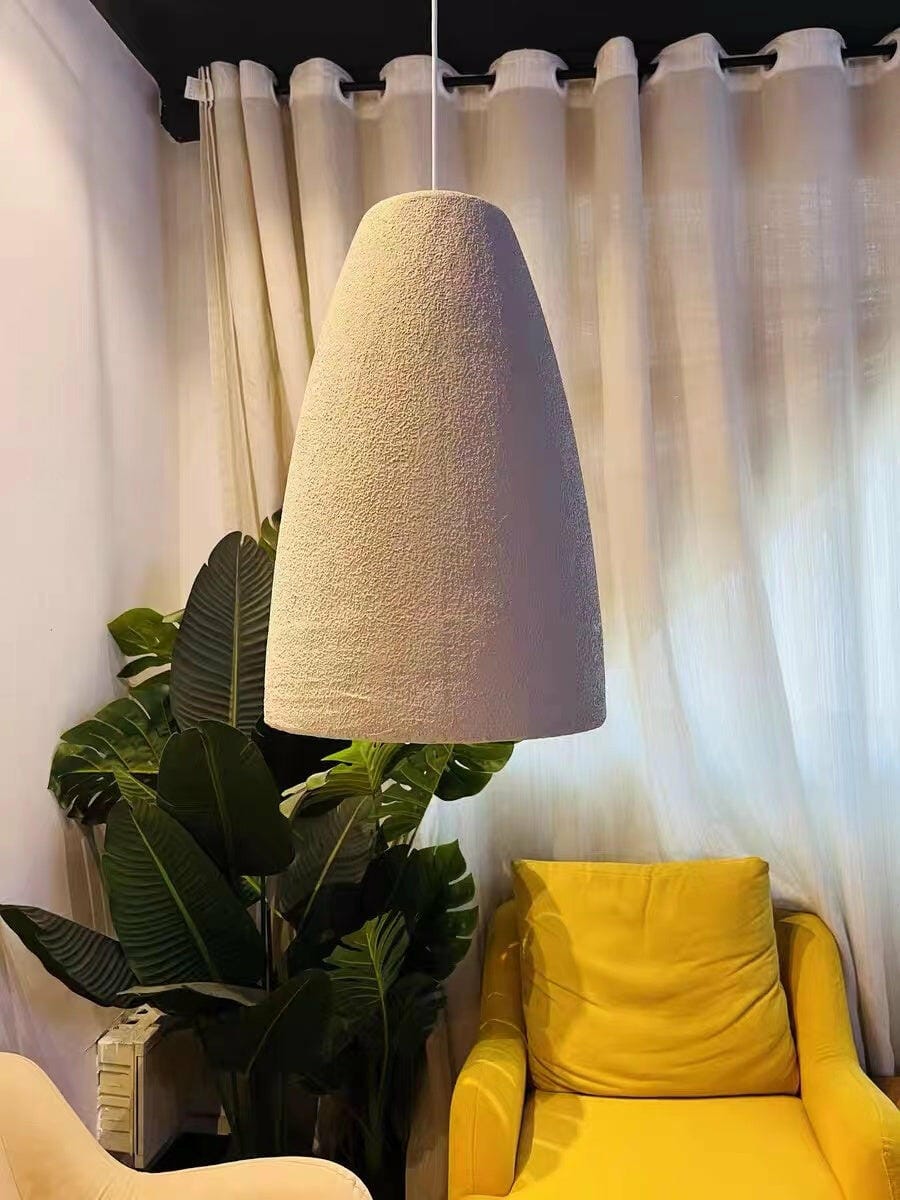 Customer photo review of Barrel Pendant Light, Beige Polystyrene Shade, Adjustable Cable