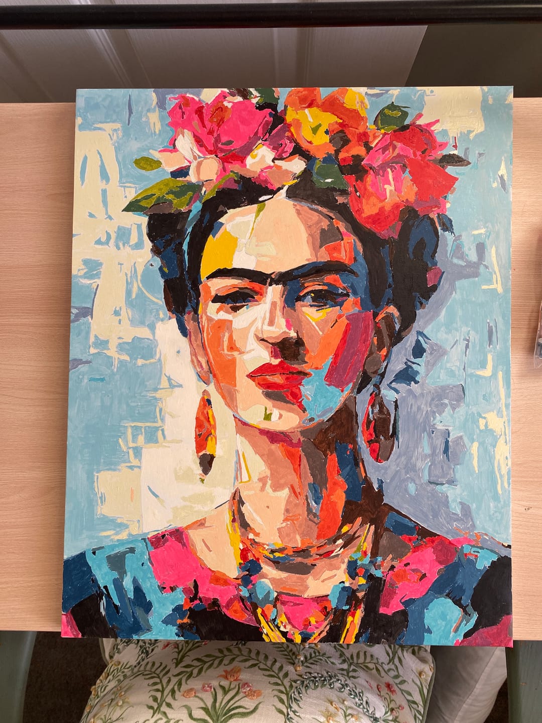 Customer photo review of Expressive Frida | Paint by Number
